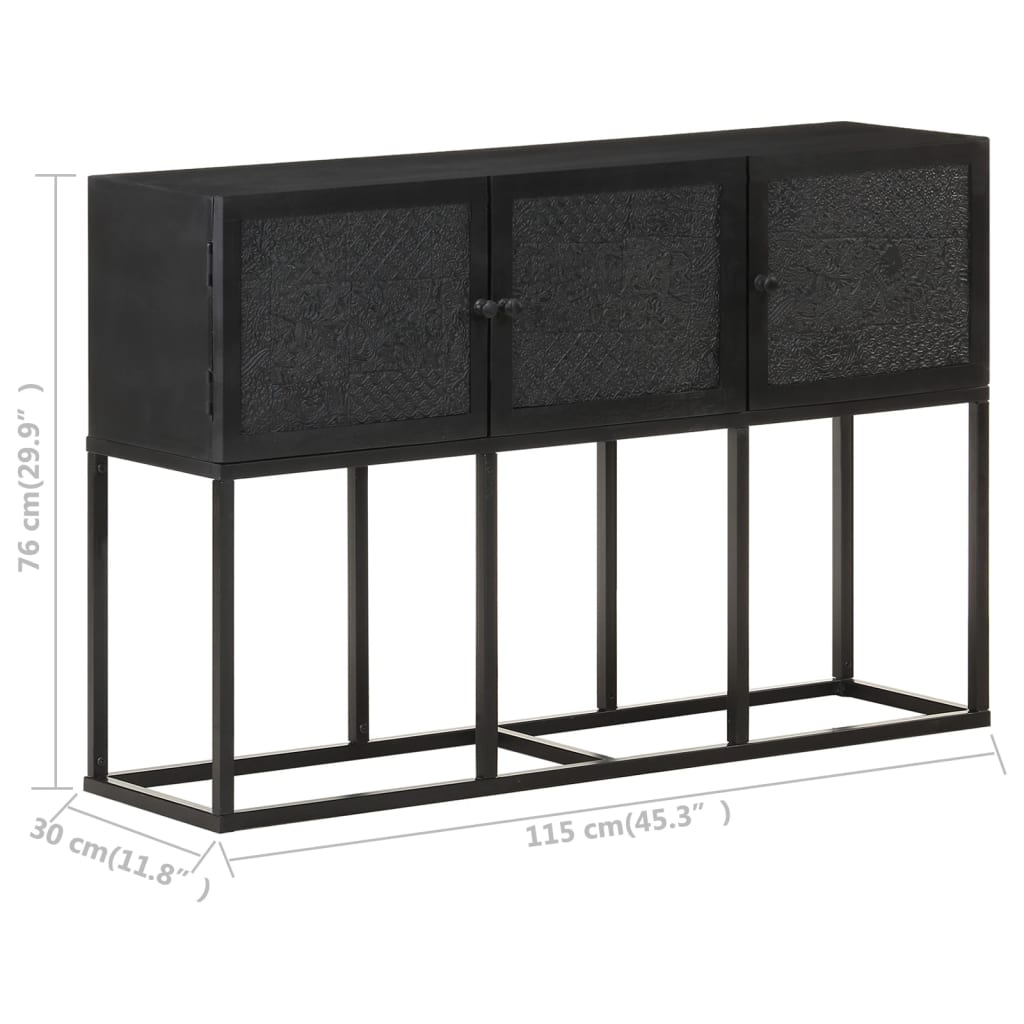 Skænk 115x30x76 cm Mango massivt træ