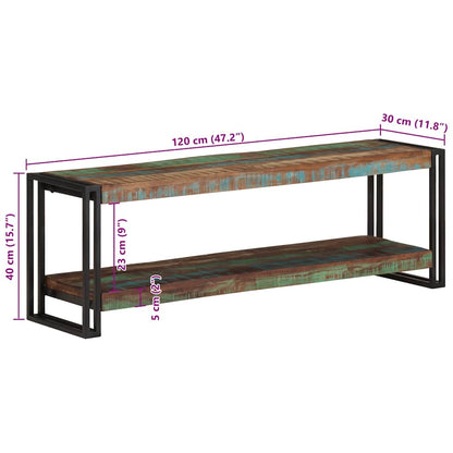 TV-Schrank 120x30x40 cm Altholz Massiv
