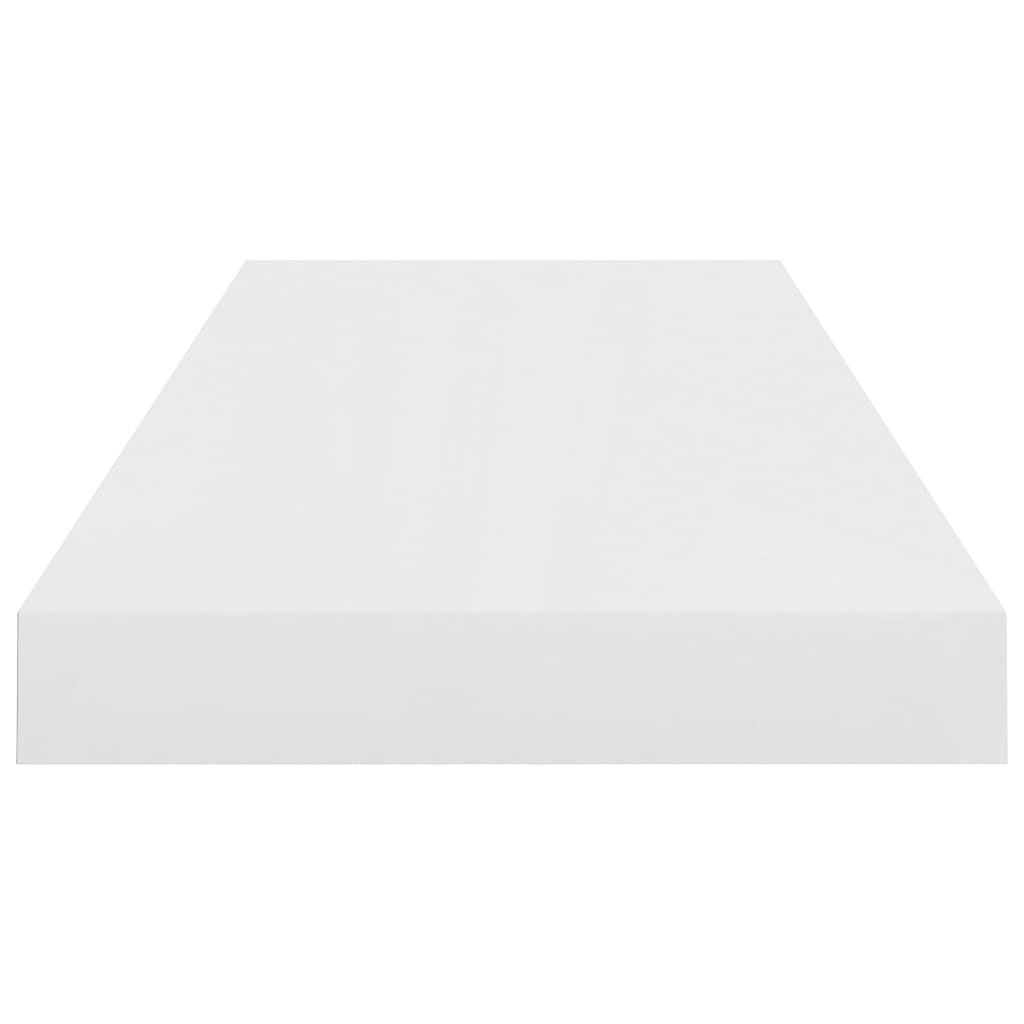 Schweberegale 4 Stk. Hochglanz-Weiß 60x23,5x3,8 cm MDF