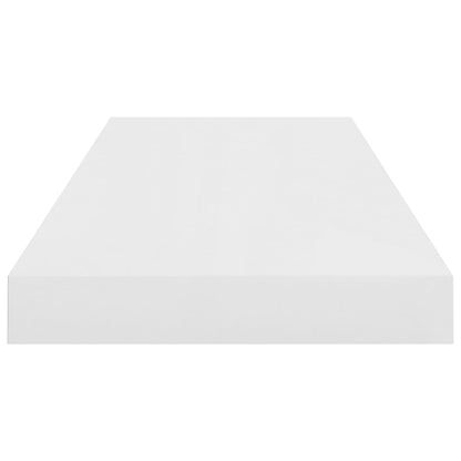 Schweberegale 4 Stk. Hochglanz-Weiß 60x23,5x3,8 cm MDF