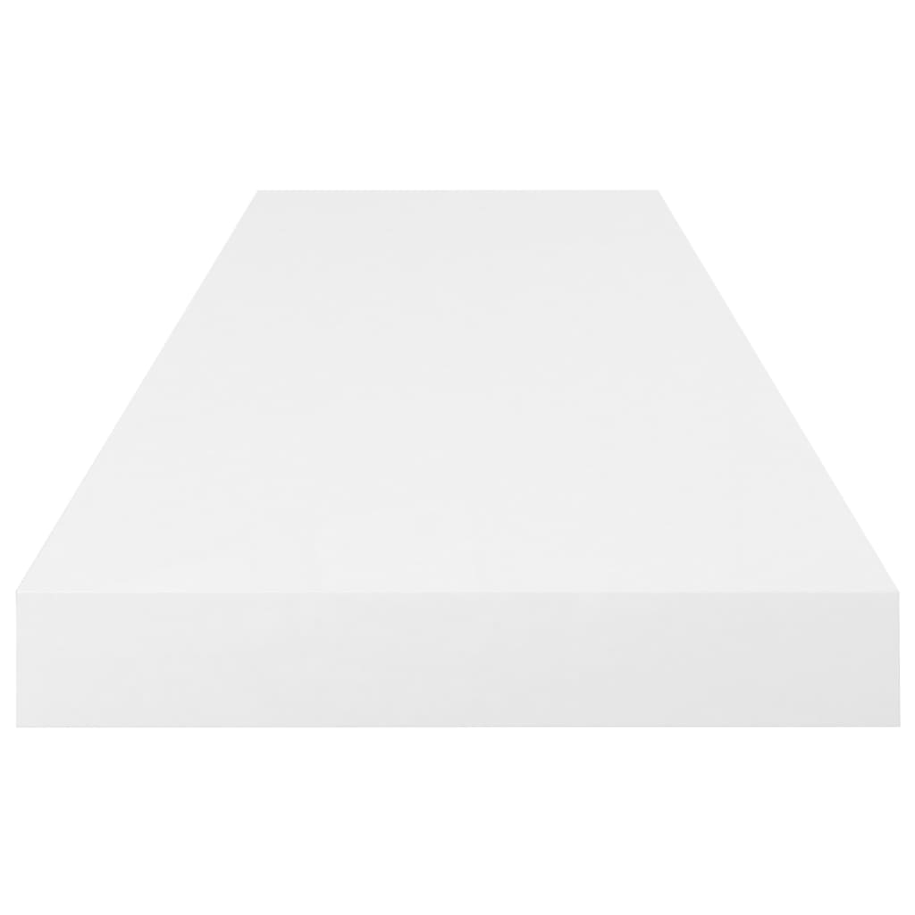Flydende hylde højglans hvid 80x23,5x3,8 cm MDF