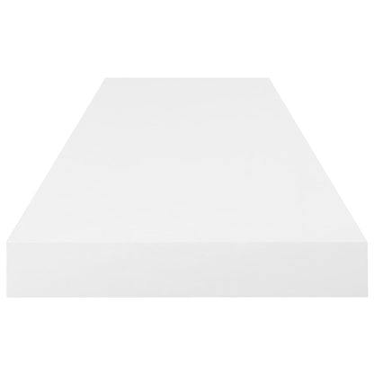 Flydende hylde højglans hvid 80x23,5x3,8 cm MDF
