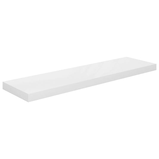Schweberegal Hochglanz-Weiß 90x23,5x3,8 cm MDF