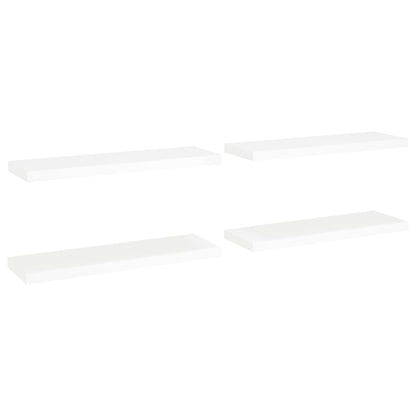 Schweberegale 4 Stk. Weiß 80x23,5x3,8 cm MDF