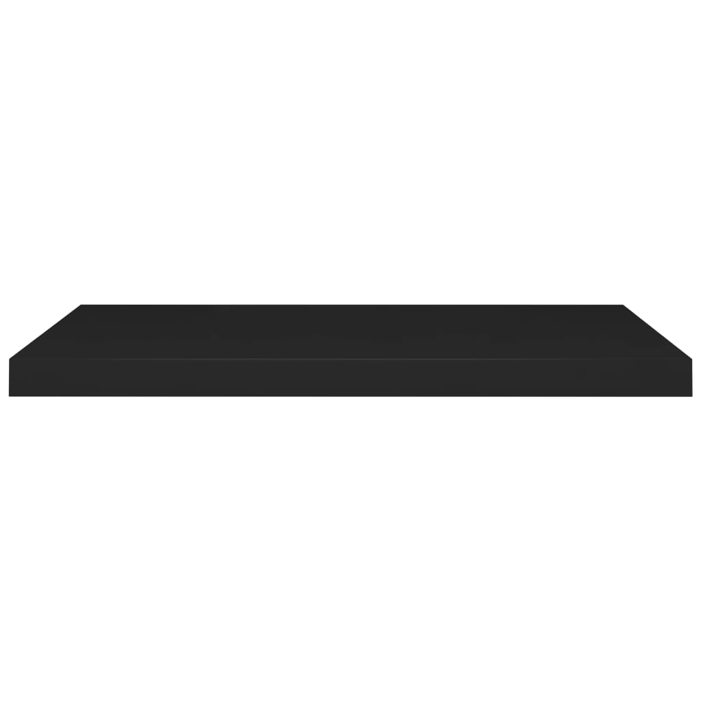 Schweberegale 2 Stk. Schwarz 80x23,5x3,8 cm MDF