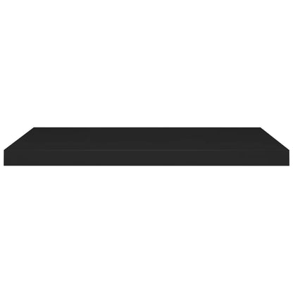Schweberegale 2 Stk. Schwarz 80x23,5x3,8 cm MDF