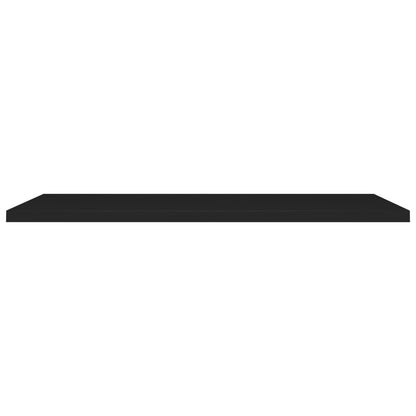 Schweberegale 4 Stk. Schwarz 120x23,5x3,8 cm MDF