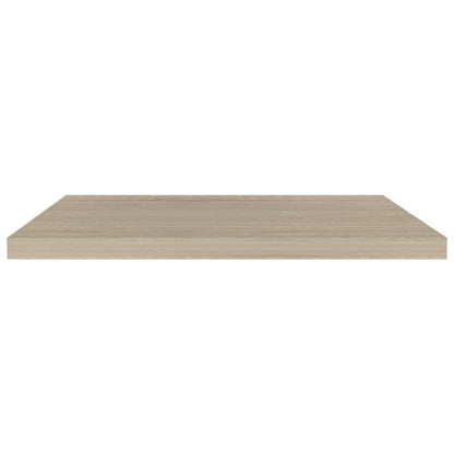 Schweberegale 2 Stk. Eiche-Optik 80x23,5x3,8 cm MDF