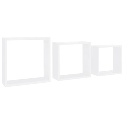 Würfelregale 3 Stk. Weiß MDF