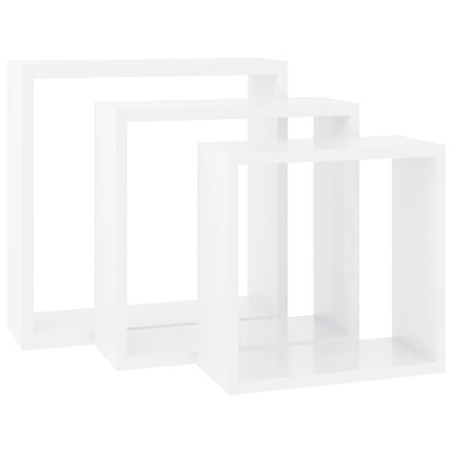 Würfelregale 3 Stk. Weiß MDF