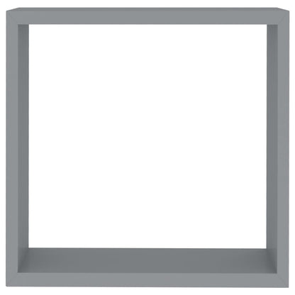 Würfelregale 3 Stk. Grau MDF