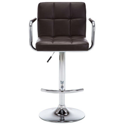 Barhocker 2 Stk. Braun Kunstleder
