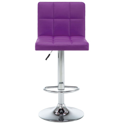 Barhocker 2 Stk. Lila Kunstleder