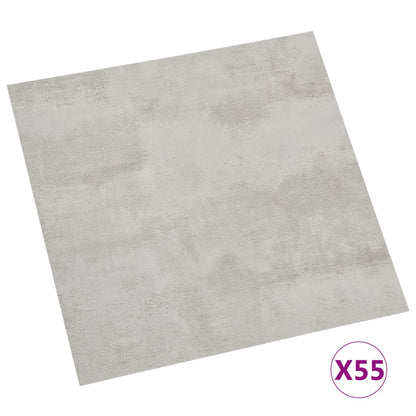 PVC-Fliesen Selbstklebend 55 Stk. 5,11 m² Hellgrau