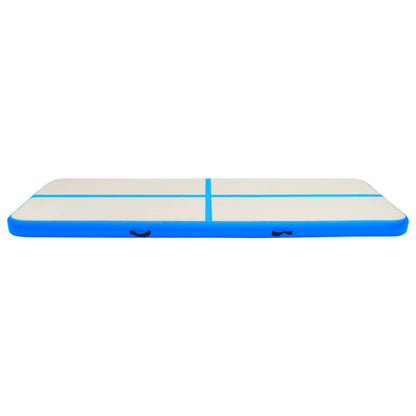 Oppustelig Gymnastikmåtte med pumpe 300x100x15 cm PVC Blå