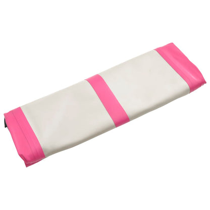 Oppustelig gymnastikmåtte med pumpe 500x100x15 cm PVC Pink