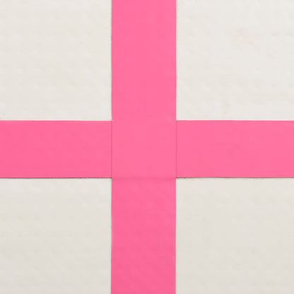 Oppustelig gymnastikmåtte med pumpe 500x100x15 cm PVC Pink