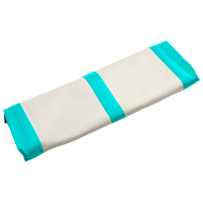 Oppustelig gymnastikmåtte med pumpe 500x100x15 cm PVC Grøn