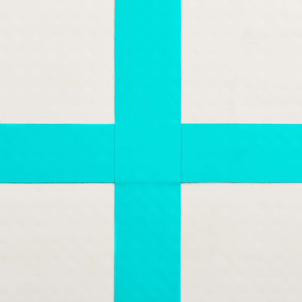 Oppustelig gymnastikmåtte med pumpe 500x100x15 cm PVC Grøn