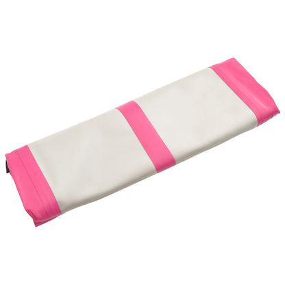 Oppustelig gymnastikmåtte med pumpe 600x100x15 cm PVC Pink