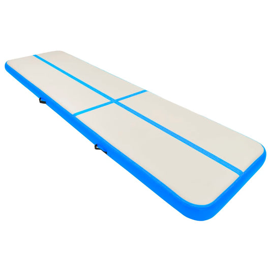 Oppustelig Gymnastikmåtte med pumpe 700x100x15 cm PVC Blå