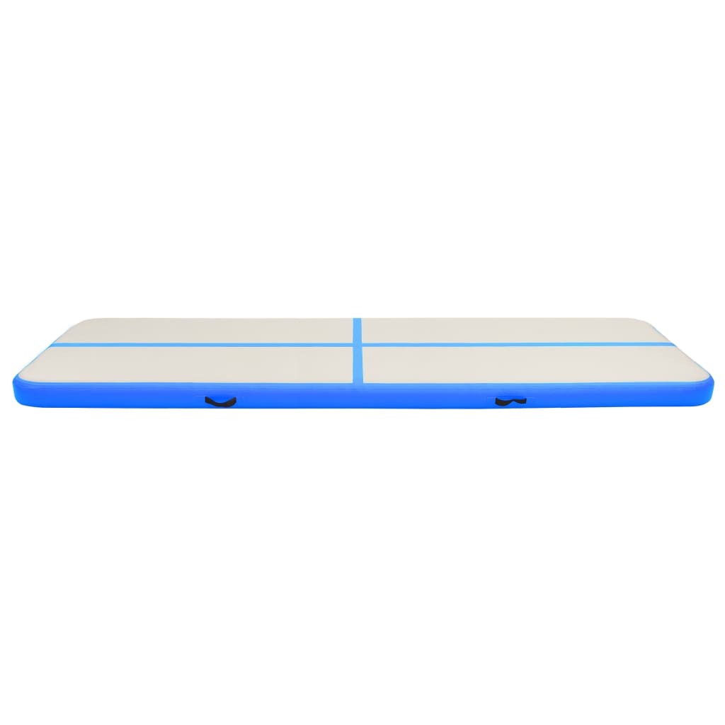 Oppustelig Gymnastikmåtte med pumpe 700x100x15 cm PVC Blå