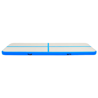 Oppustelig Gymnastikmåtte med pumpe 700x100x15 cm PVC Blå