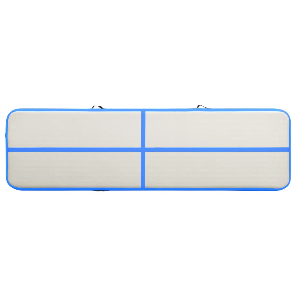 Oppustelig Gymnastikmåtte med pumpe 700x100x15 cm PVC Blå
