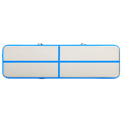 Oppustelig Gymnastikmåtte med pumpe 700x100x15 cm PVC Blå
