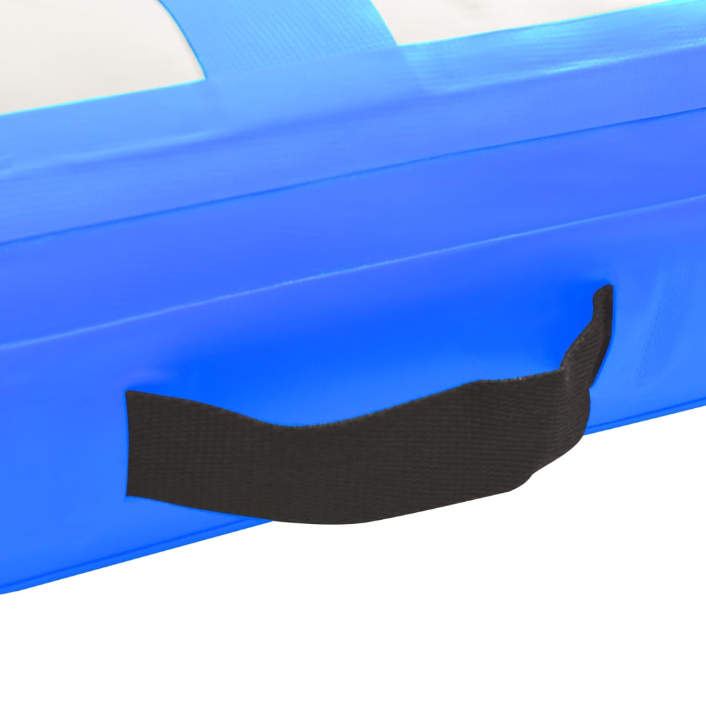 Oppustelig Gymnastikmåtte med pumpe 700x100x15 cm PVC Blå