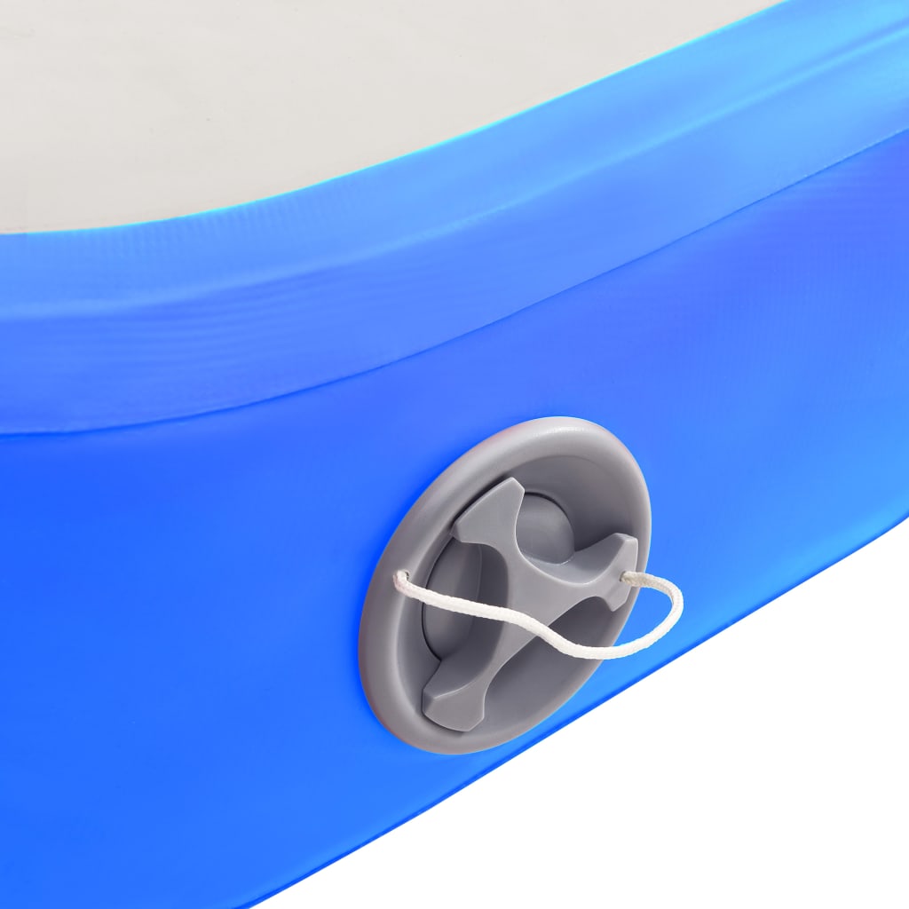 Oppustelig Gymnastikmåtte med pumpe 700x100x15 cm PVC Blå