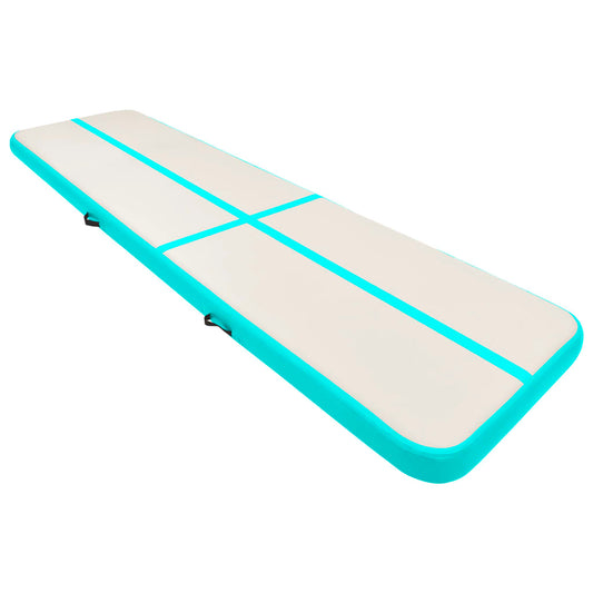 Oppustelig Gymnastikmåtte med pumpe 700x100x15 cm PVC Grøn