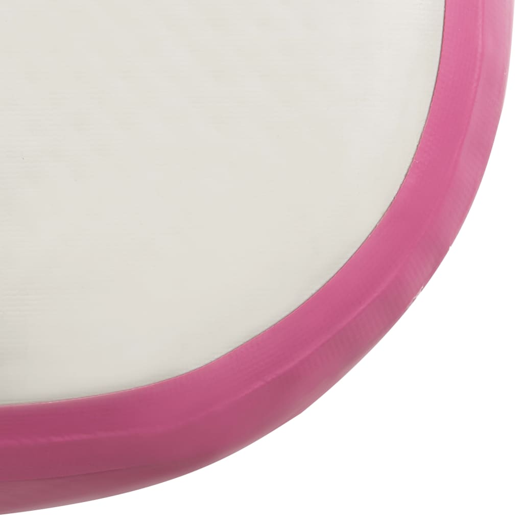 Oppustelig Gymnastikmåtte med pumpe 400x100x20 cm PVC Pink