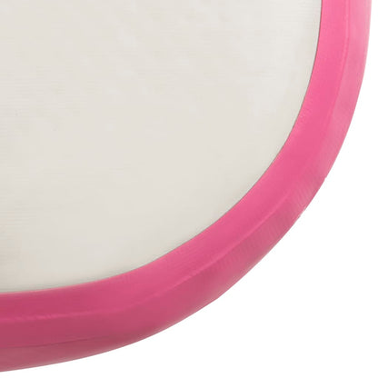 Oppustelig Gymnastikmåtte med pumpe 400x100x20 cm PVC Pink