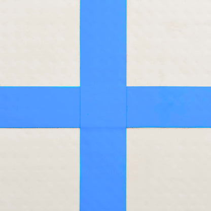 Oppustelig Gymnastikmåtte med pumpe 400x100x20 cm PVC Blå