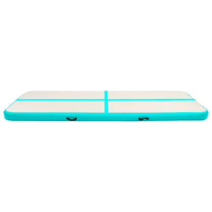 Oppustelig Gymnastikmåtte med pumpe 500x100x20 cm PVC Grøn