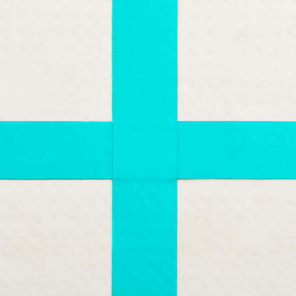 Oppustelig Gymnastikmåtte med pumpe 500x100x20 cm PVC Grøn