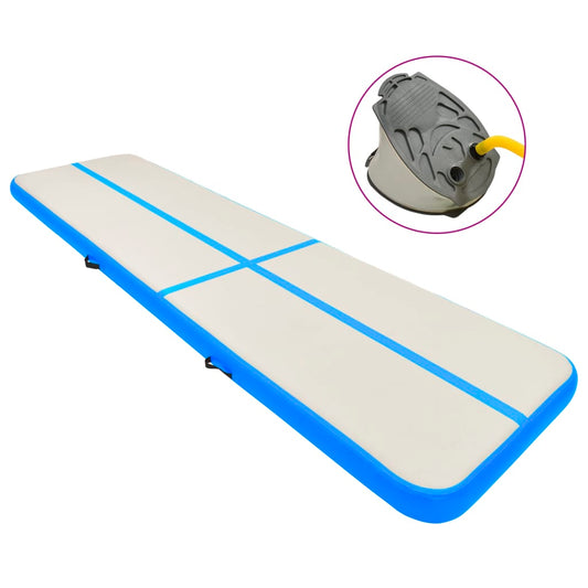 Oppustelig Gymnastikmåtte med pumpe 700x100x20 cm PVC Blå