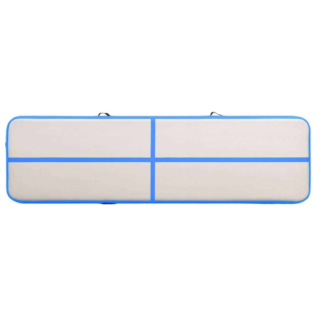 Oppustelig Gymnastikmåtte med pumpe 800x100x20 cm PVC Blå