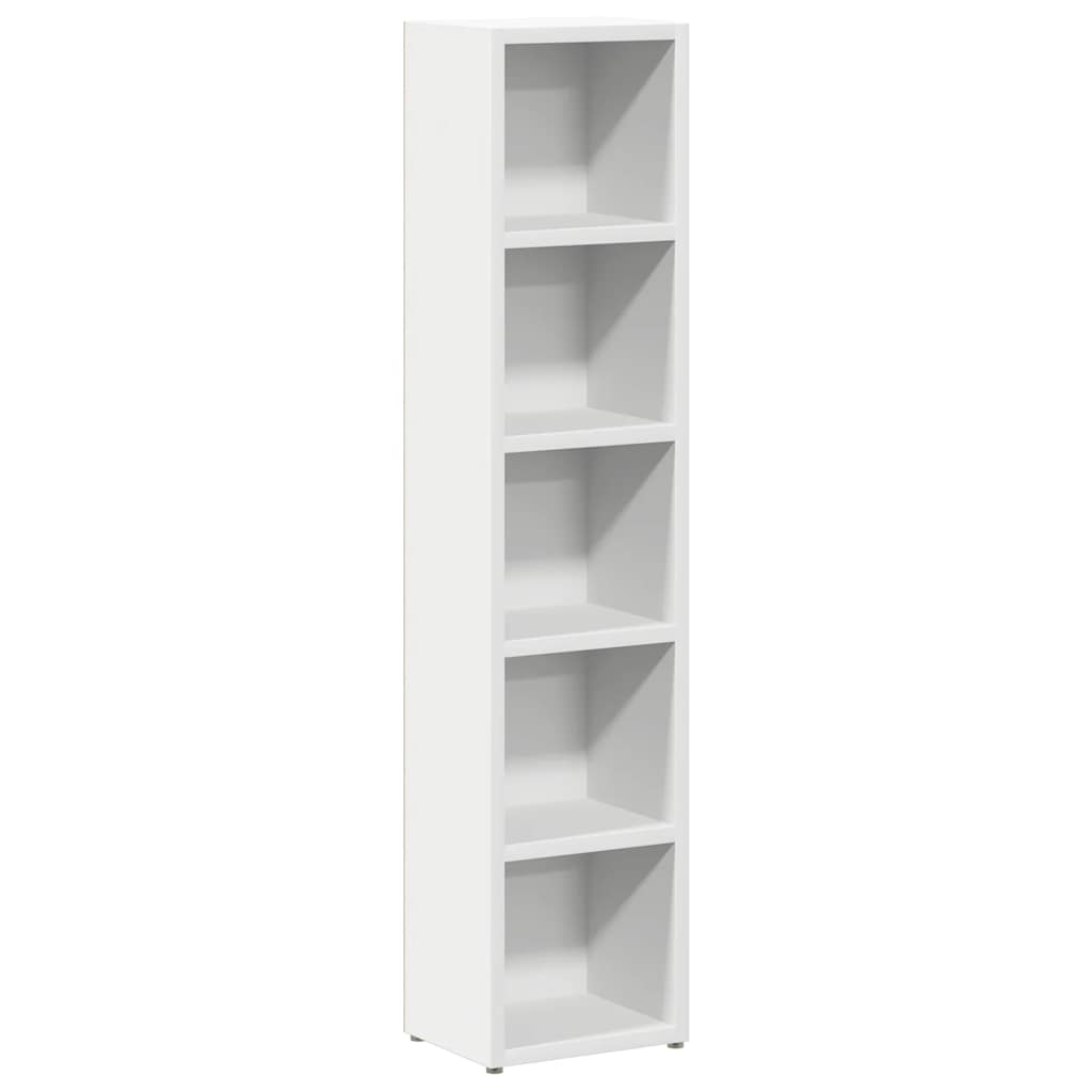 CD-Regale 2 Stk. Weiß 21x16x93,5 cm Holzwerkstoff