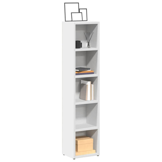 CD-Regale 2 Stk. Weiß 21x16x93,5 cm Holzwerkstoff