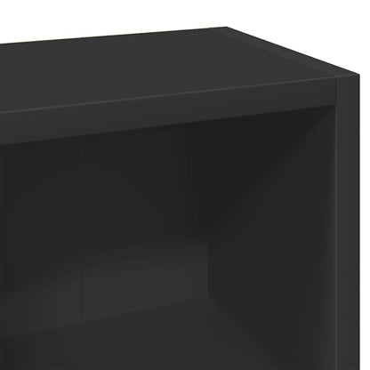 CD-Regale 2 Stk. Schwarz 21x16x93,5 cm Holzwerkstoff