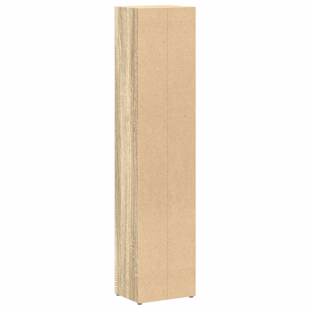 CD-Regale 2 Stk. Sonoma-Eiche 21x16x93,5 cm Holzwerkstoff