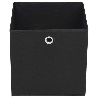 Aufbewahrungsboxen 4 Stk. Vliesstoff 28x28x28 cm Schwarz