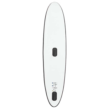 Aufblasbares SUP-Board mit Segel Set Schwarz und Weiß