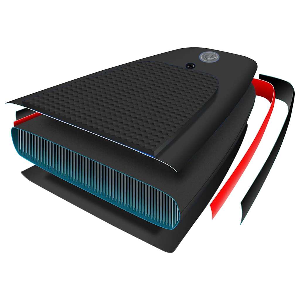 Aufblasbares Stand Up Paddle Board Set 305x76x15 cm Schwarz