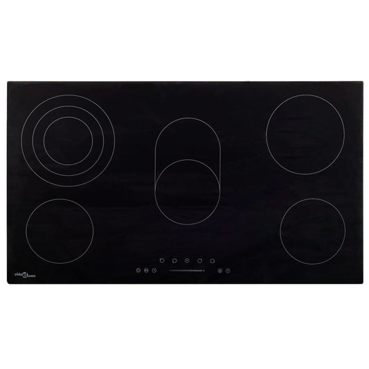 Glaskeramik-Kochfeld mit 5 Platten Touch Control 77 cm 8500 W