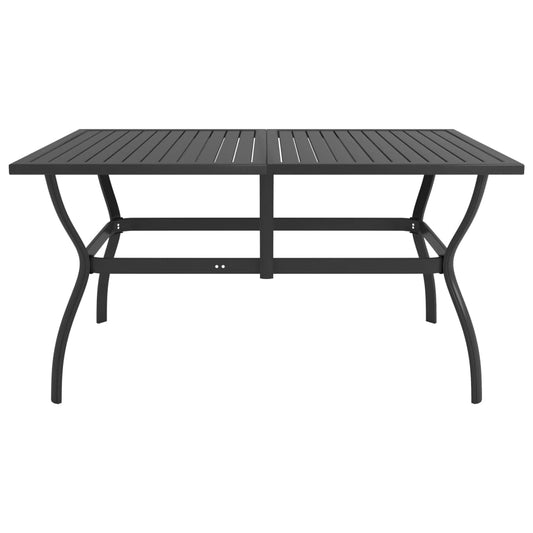 Gartentisch Anthrazit 140x80x72 cm Stahl