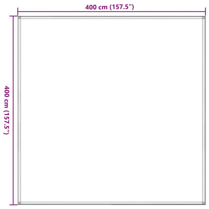 Zeltteppich 400x400 cm Braun