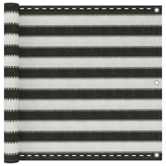 Balkon-Sichtschutz HDPE 90x500 cm Anthrazit und Weiß
